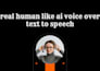create real human like ai voice over text to speech